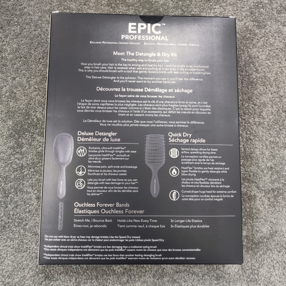 Epic Professional Detangle and Dry Kit Hair Brush and Hair Band Gift Set N… - Picture 9 of 11